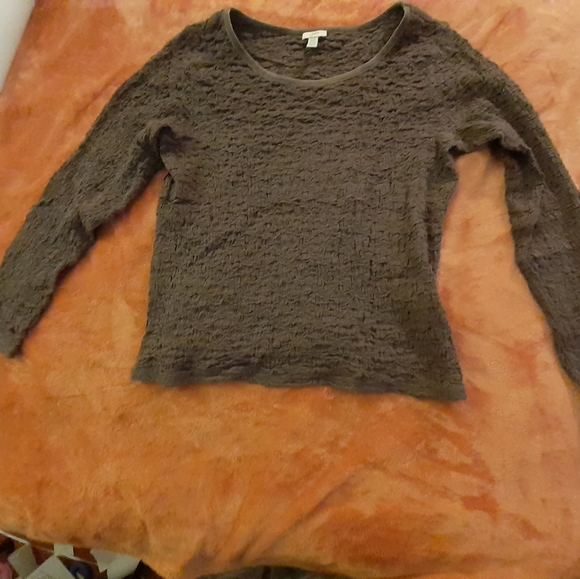 J. Jill Velvet crewneck collar cotton top - Picture 3 of 4